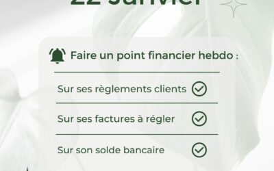 22.01 FAIRE UN POINT FINANCIER HEBDO