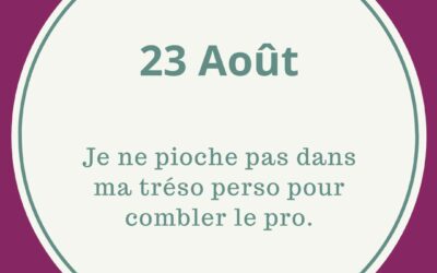 23.08 JE NE ME SERS PAS DE MON BUDGET PERSO